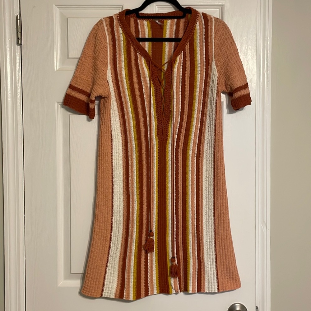 Free People Crochet Boho Dress